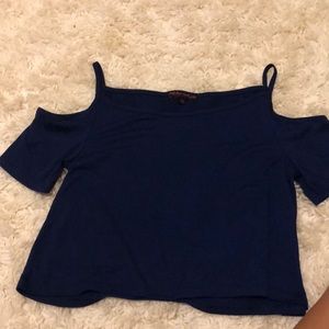 Blue off the shoulder top